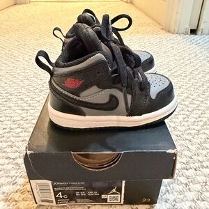 Nike Jordan Kids' Black and Grey High-Top Sneakers